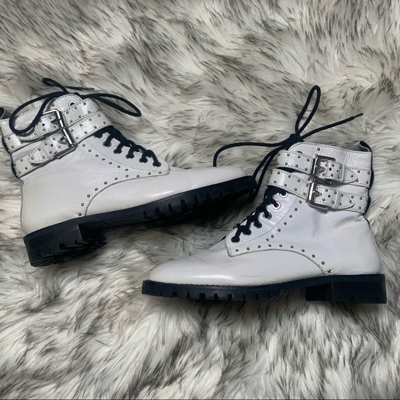 Rebecca Minkoff Jaiden stud combat boots size 8.5 - Picture 2 of 16